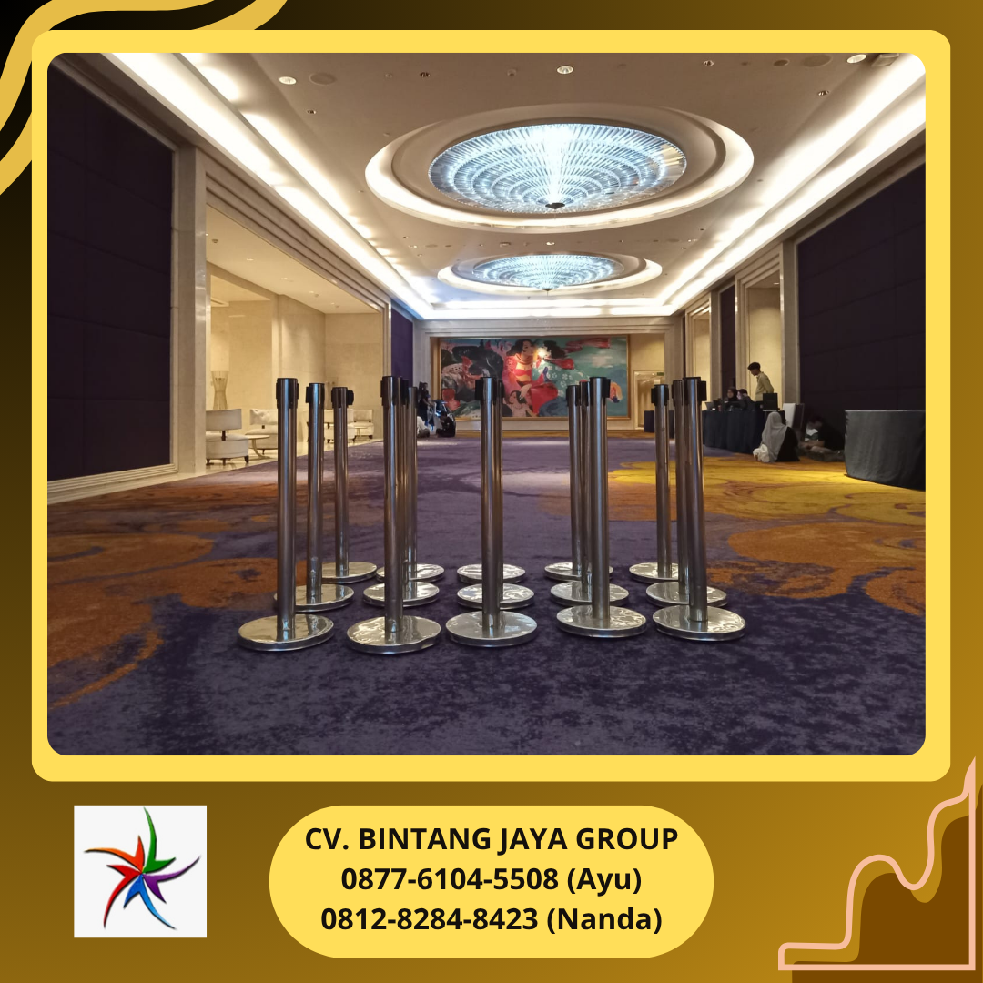 Sewa Qline Atau Queue Line Stainless Dan Hitam Jakarta
