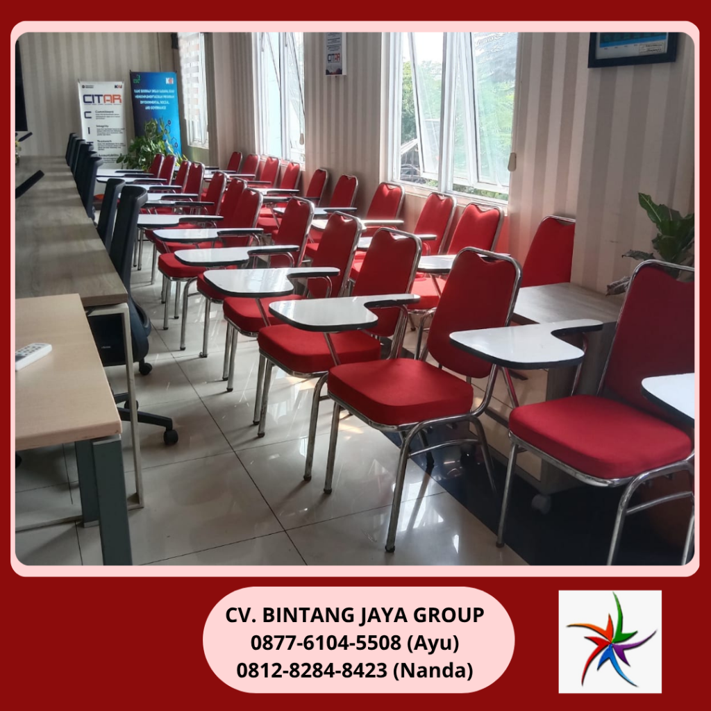 Rental Kursi Kuliah Merah Stainless Tangerang 0819-4713-6526