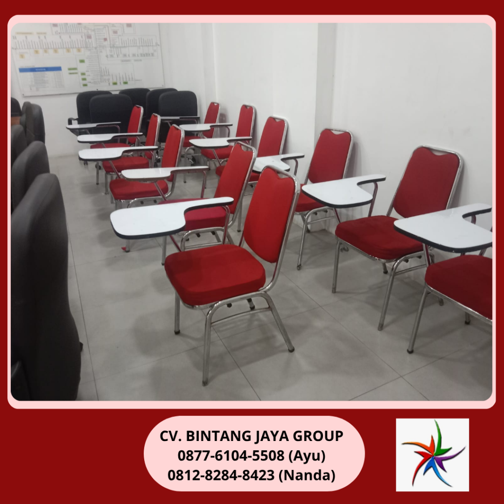 Rental Kursi Kuliah Merah Stainless Tangerang 0819-4713-6526