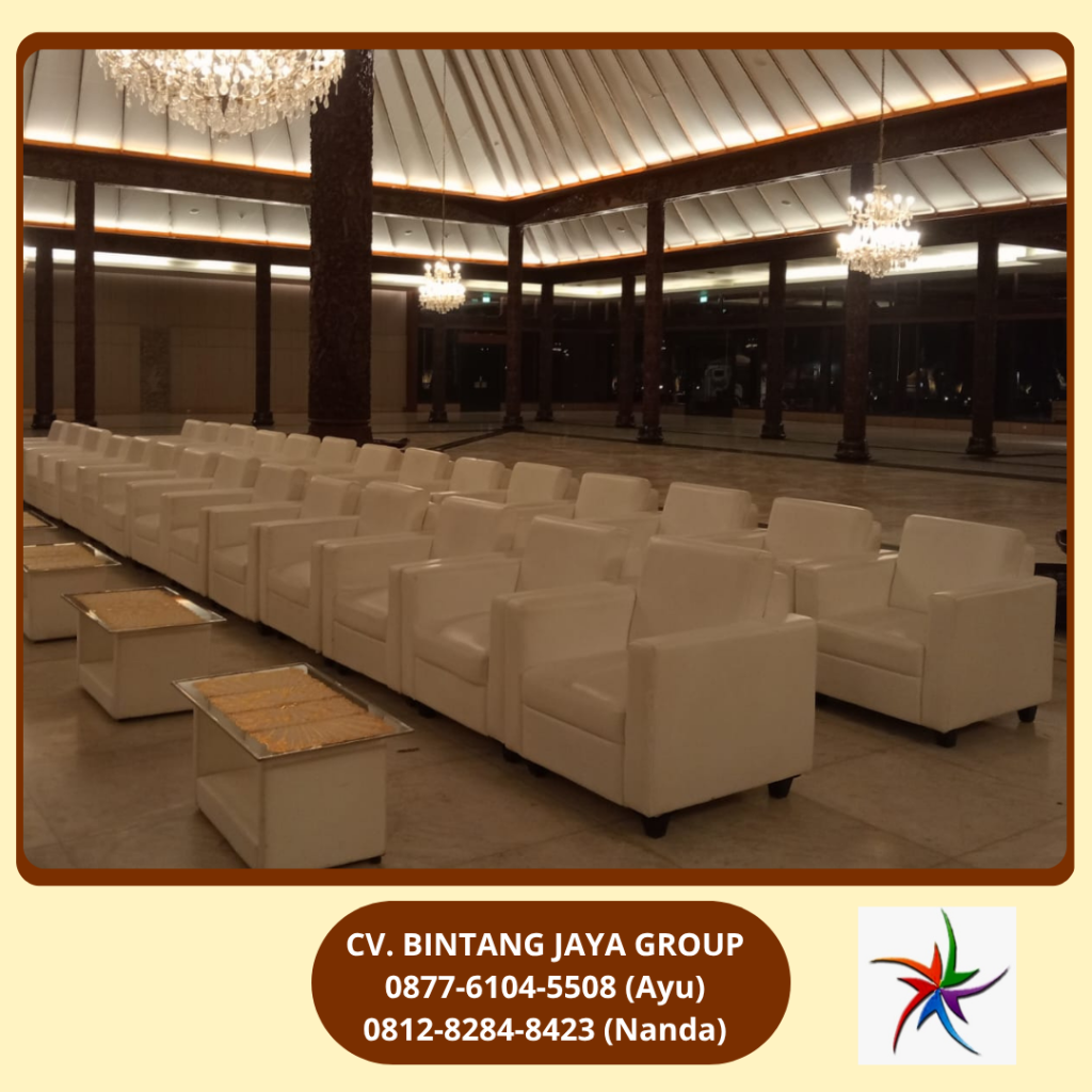 Rental Sofa Kotak Single Putih Bekasi 0819-4713-6526