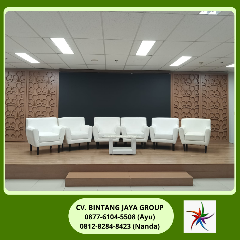 Rental Sofa Single Warna Putih Dan Meja Kaca Jakarta Timur