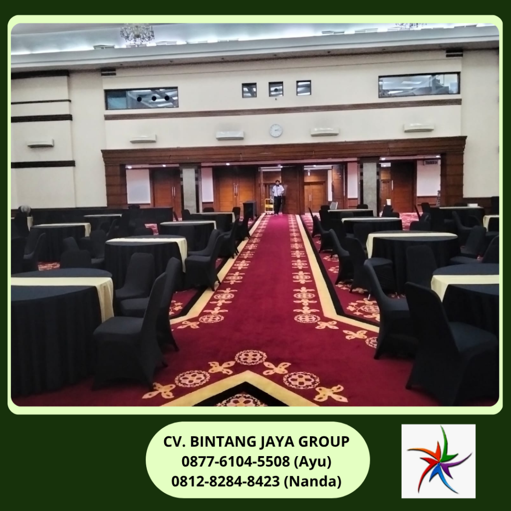 Sewa Meja Bundar Taplak Hitam,Kursi Event Cover Hitam Jakarta