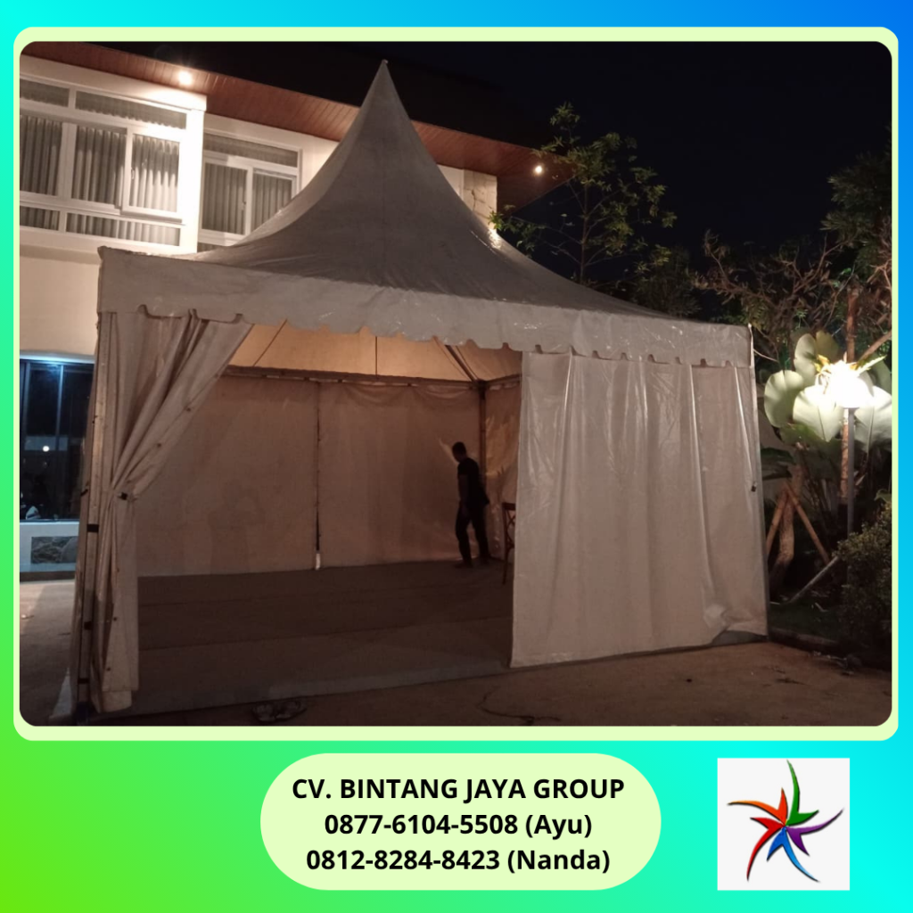 Sewa Sarnafil Tenda Kerucut Atap Putih Cilangkap Jakarta
