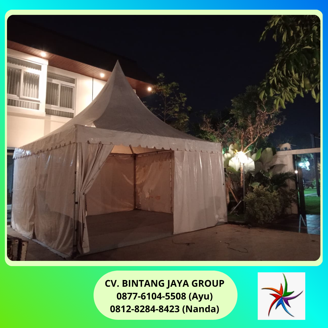 Sewa Sarnafil Tenda Kerucut Atap Putih Cilangkap Jakarta