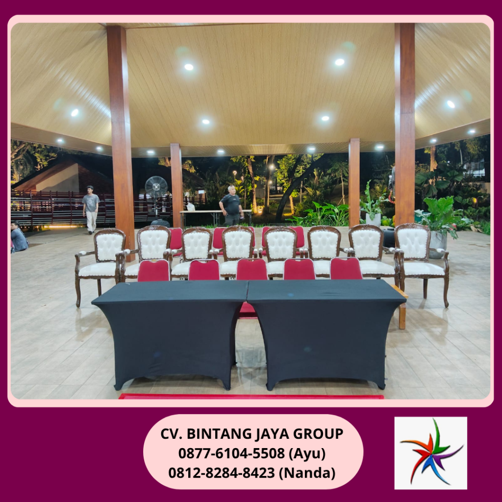 Sewa Sarnafil,Tiang Bendera,Arm Chairs,Kursi,Meja,Panggung Jakarta