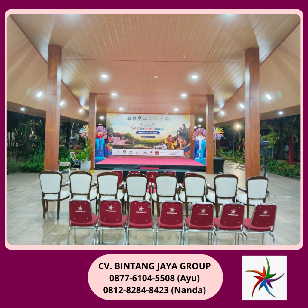 Sewa Sarnafil,Tiang Bendera,Arm Chairs,Kursi,Meja,Panggung Jakarta