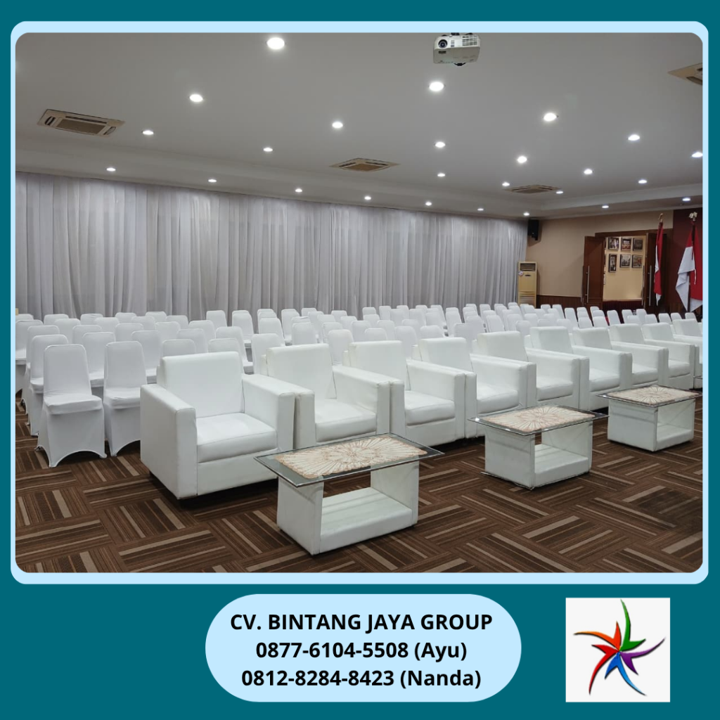 Sewa Sofa Putih,Kursi Futura Cover Putih Ketat Depok