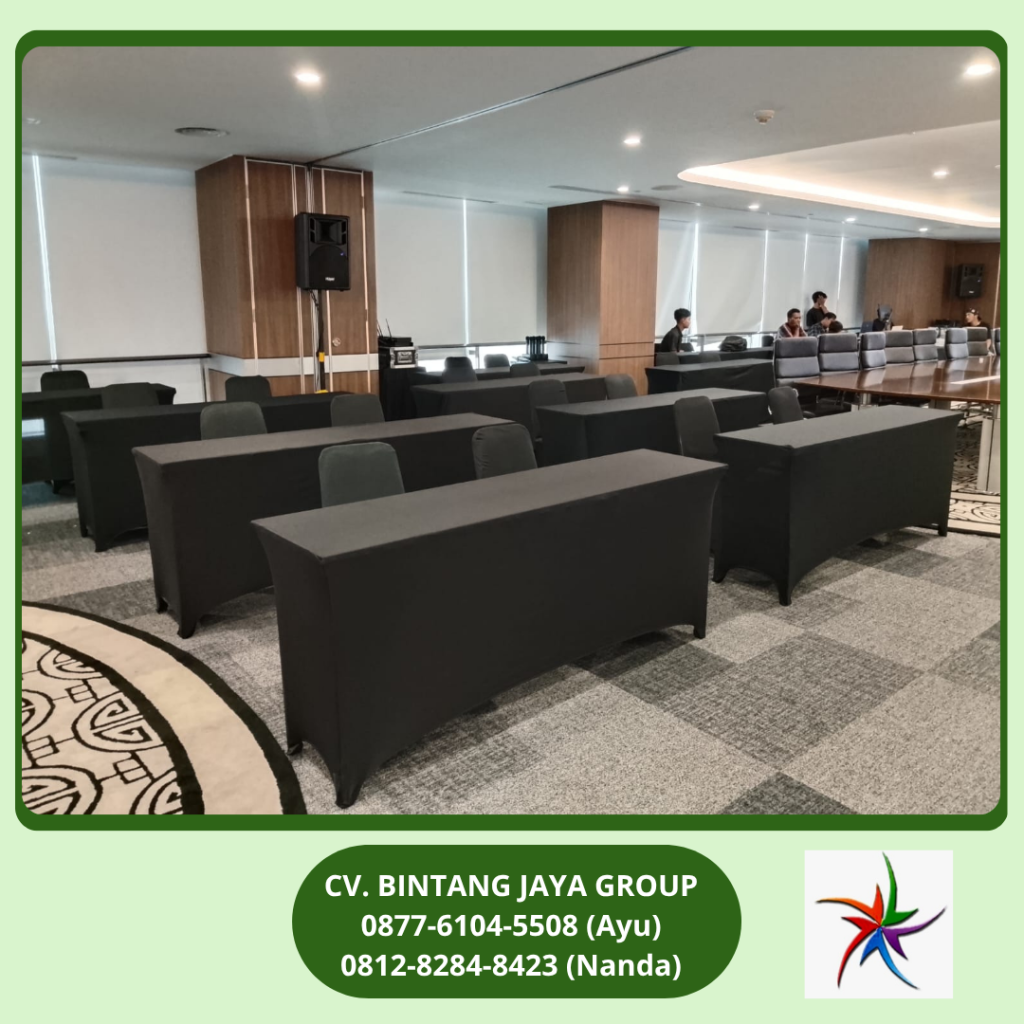 Rental Meja IBM Taplak Hitam Jakarta 0819-4713-6526