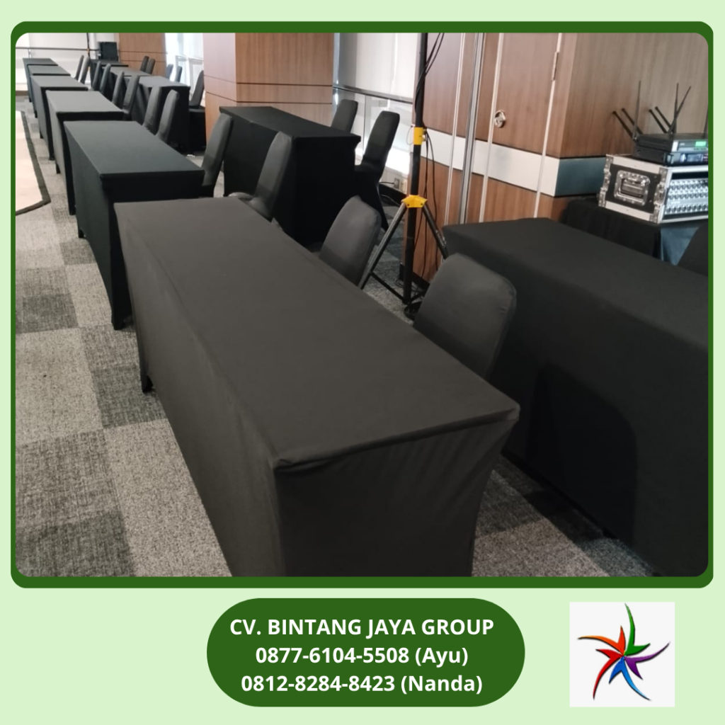 Rental Meja IBM Taplak Hitam Jakarta 0819-4713-6526