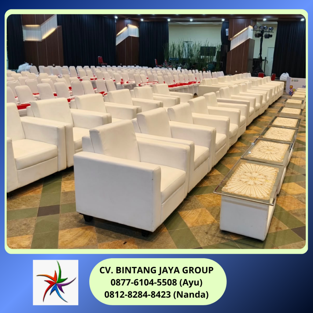 Rental Sofa Single Dan Kursi Futura Cover Putih Bogor 0819-4713-6526