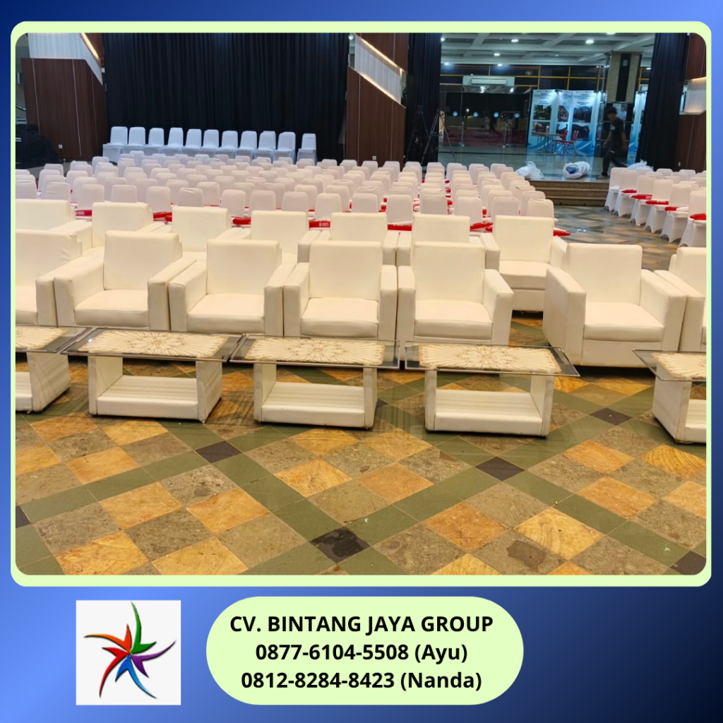 Rental Sofa Single Dan Kursi Futura Cover Putih Bogor 0819-4713-6526