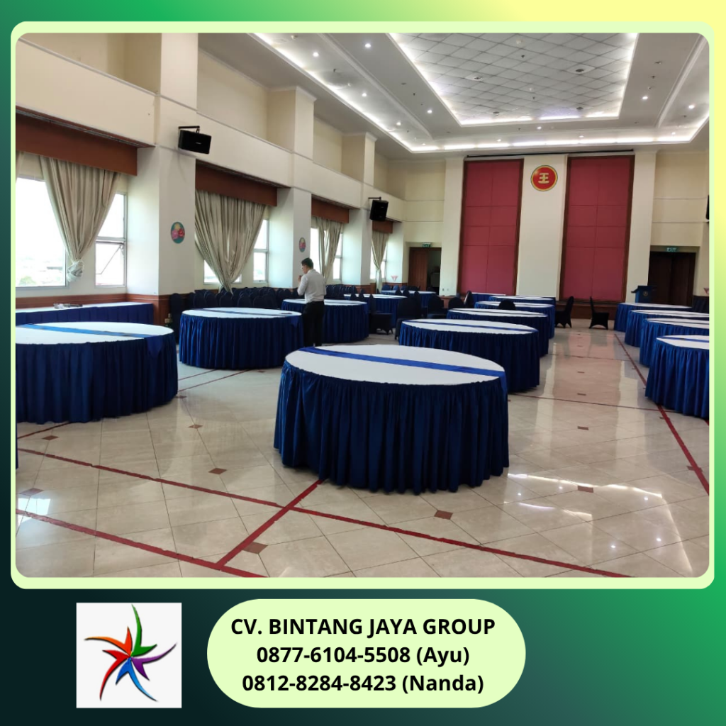 Sewa Meja Bulat Diameter 180cm RS Royal Progres 0812-8284-8423