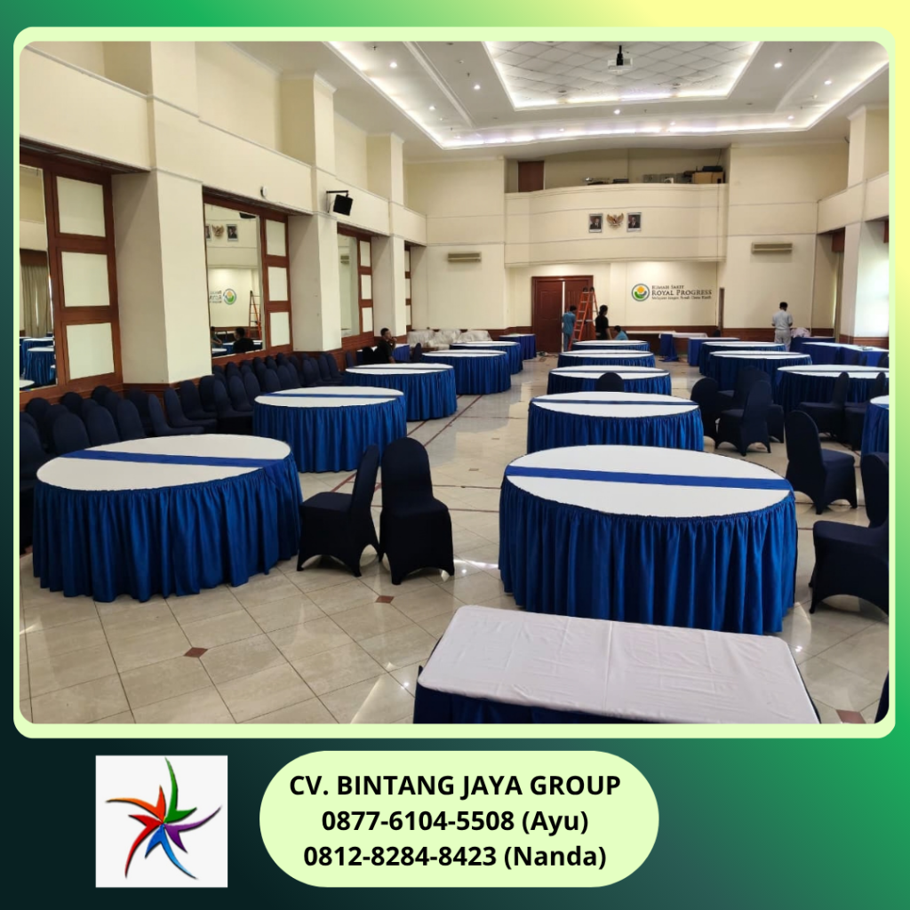 Sewa Meja Bulat Diameter 180cm RS Royal Progres 0812-8284-8423