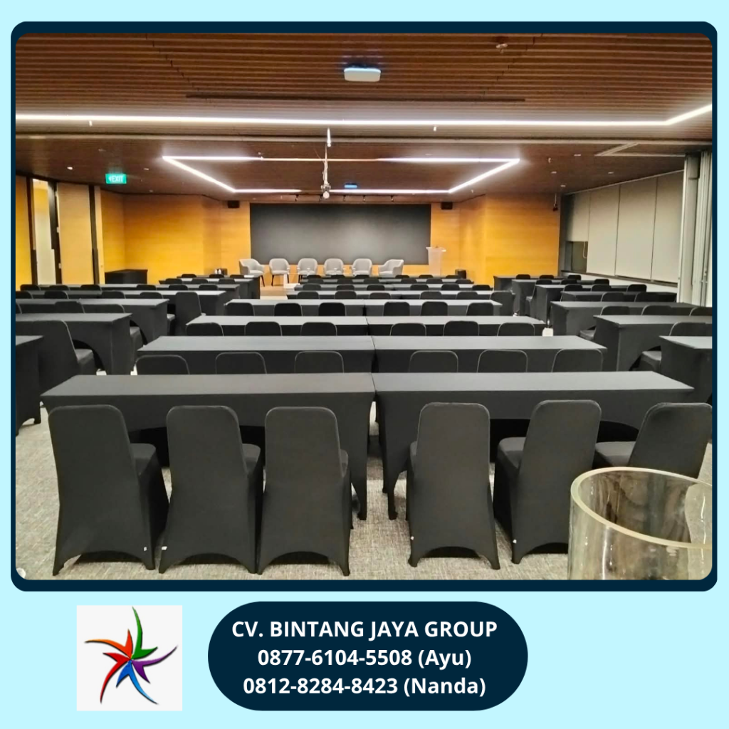 Sewa Meja Ibm,Kursi Full Cover Hitam Jakarta 0812-8284-8423