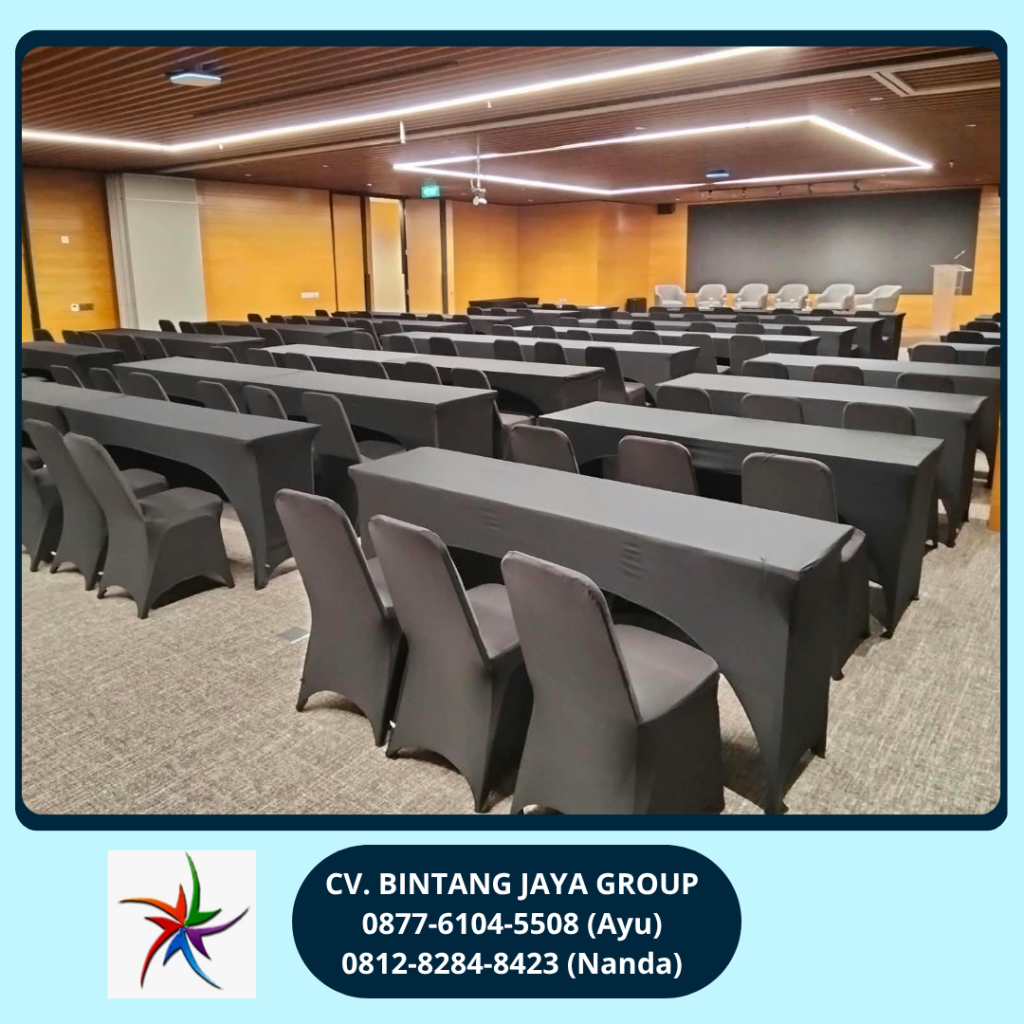 Sewa Meja Ibm,Kursi Full Cover Hitam Jakarta 0812-8284-8423