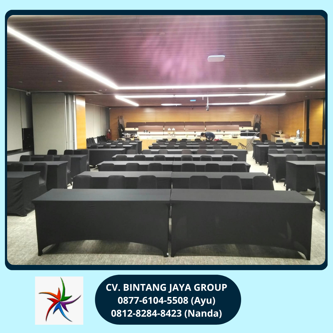Sewa Meja Ibm,Kursi Full Cover Hitam Jakarta 0812-8284-8423
