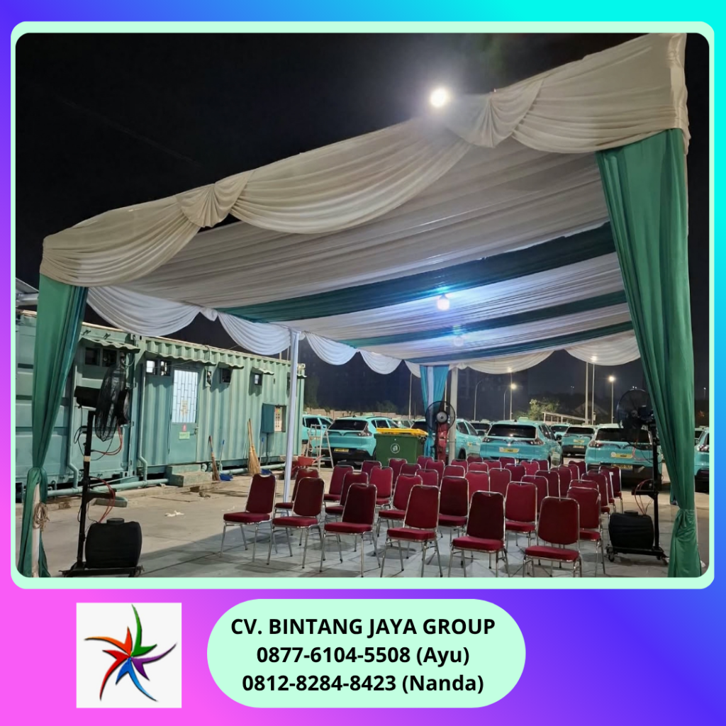 Sewa Tenda Serut Hijau Putih,Kursi Susun Bekasi 0812-8284-8423