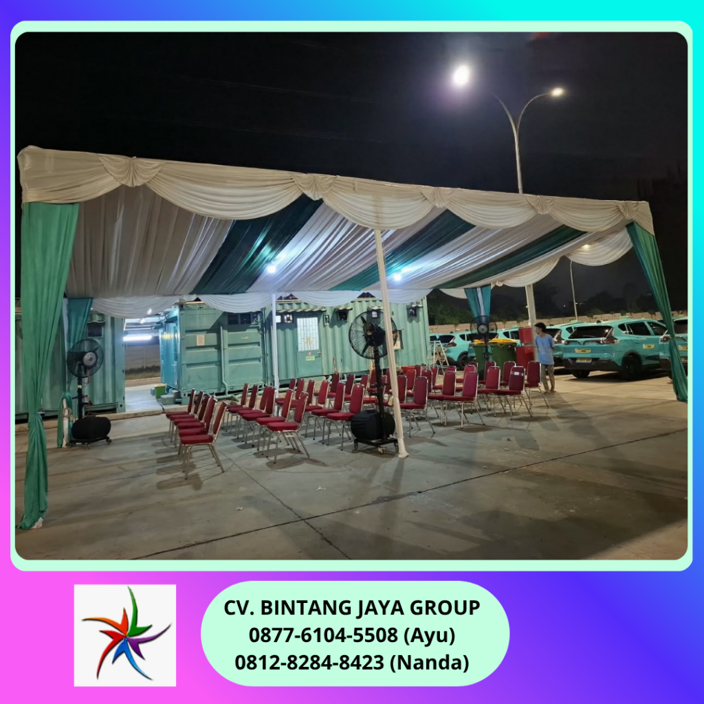 Sewa Tenda Serut Hijau Putih,Kursi Susun Bekasi 0812-8284-8423