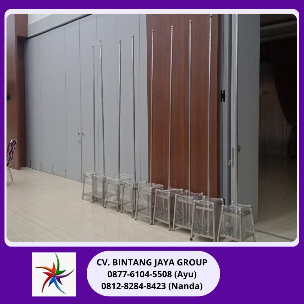 Sewa Tiang Bendera VIP Stainless Jaksel 0877-6104-5508