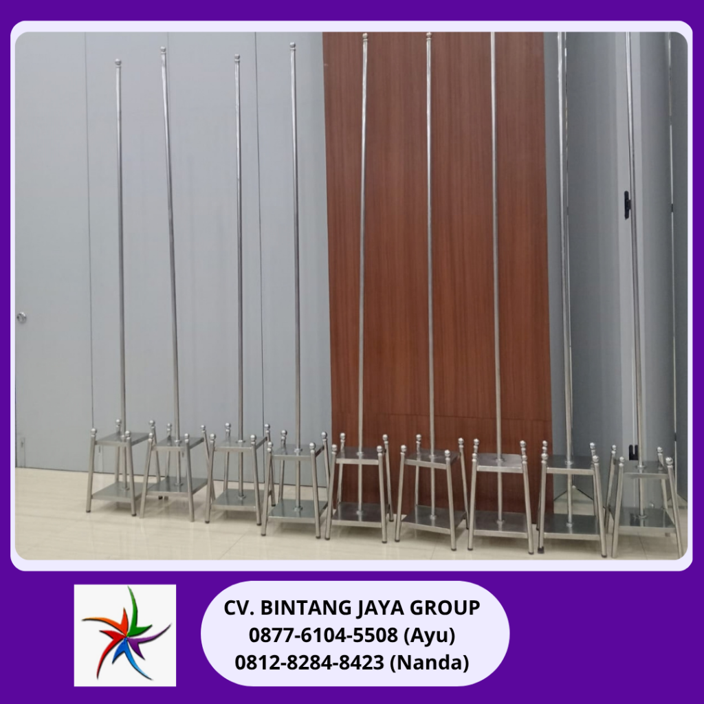 Sewa Tiang Bendera VIP Stainless Jaksel 0877-6104-5508