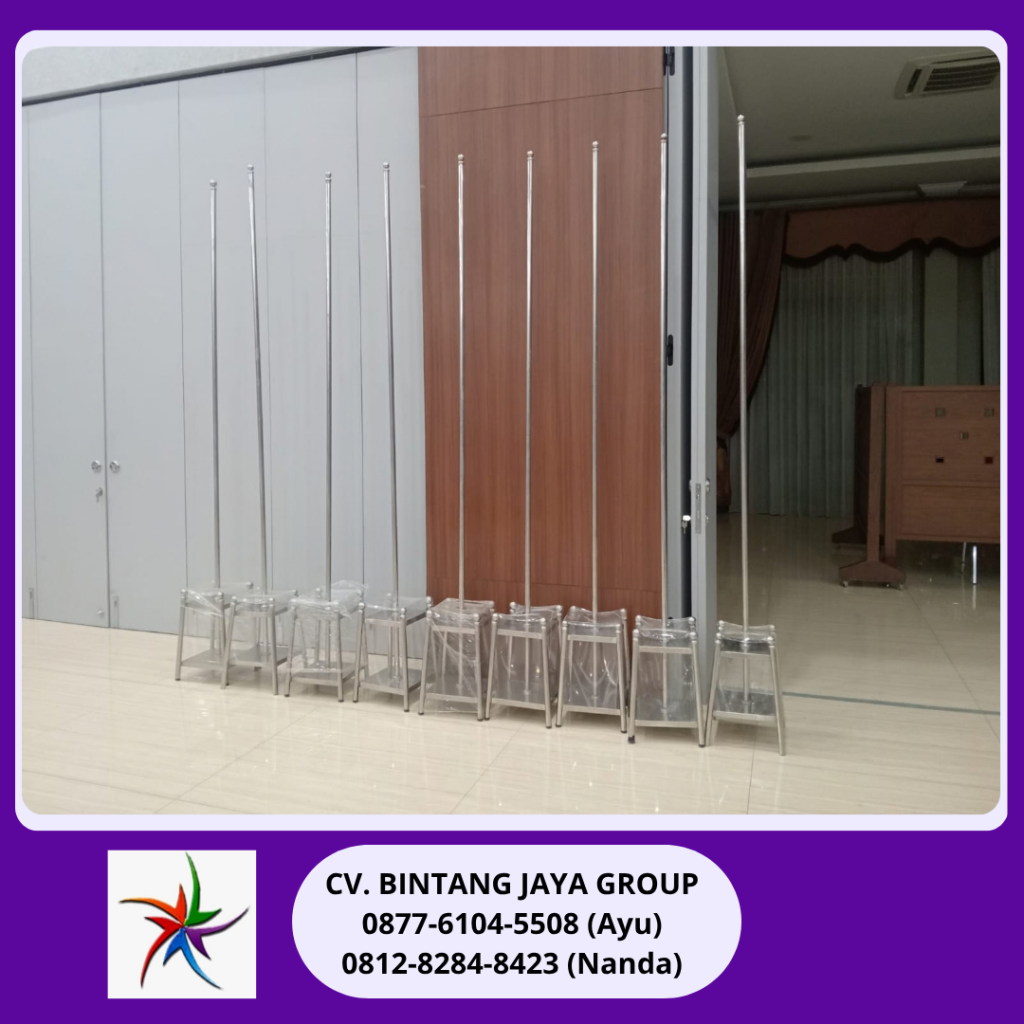 Sewa Tiang Bendera VIP Stainless Jaksel 0877-6104-5508