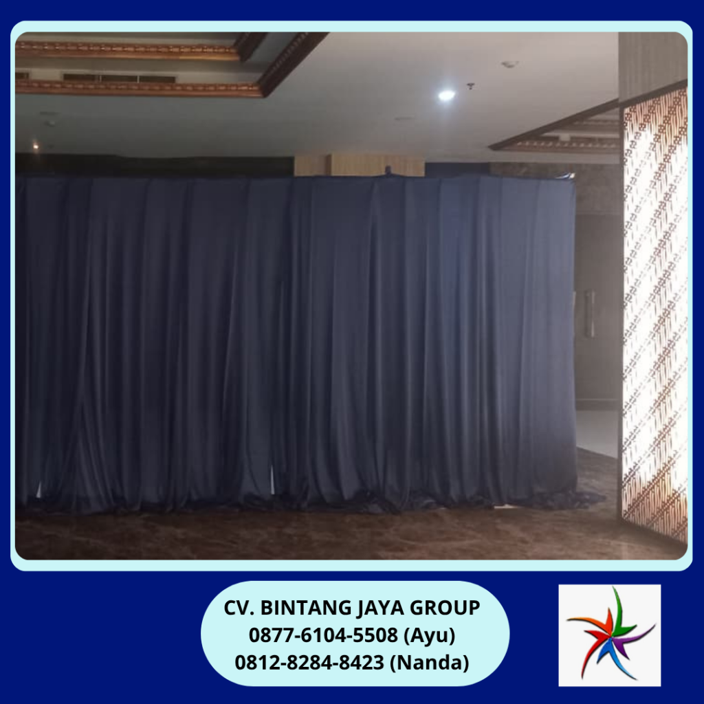 Rental Tirai Biru Navy Graha Dirgantara Jakarta